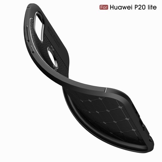 Football grain case for Huawei P20 Lite, Black