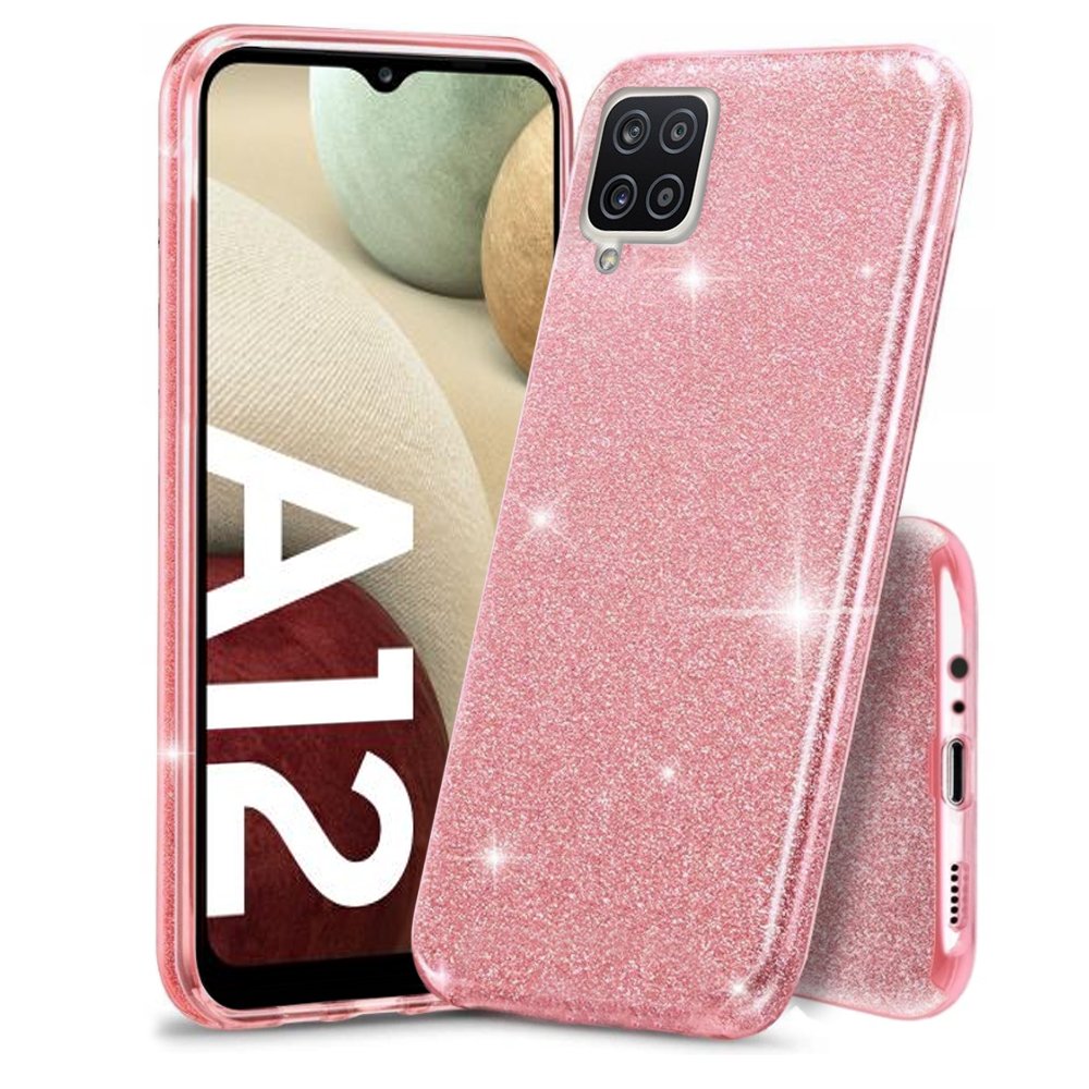 Etui Glitter Case Do Samsung Galaxy A12 Pink Różowy 1087