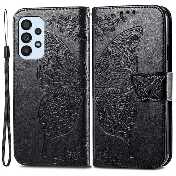 Etui Wallet do Samsung Galaxy A53 5G, Butterfly, Black