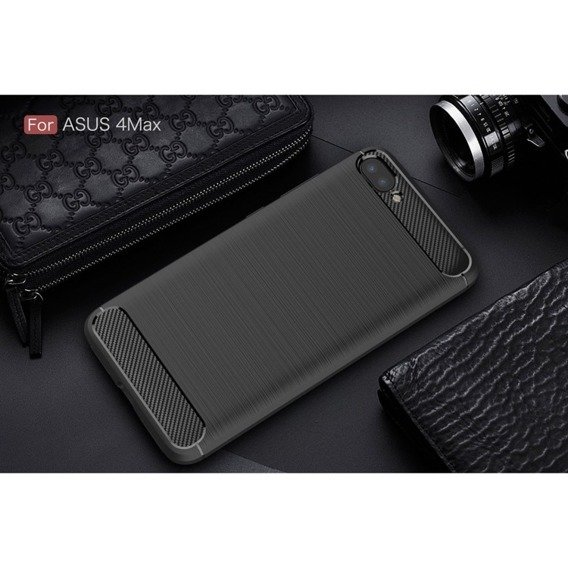 Pancerne Etui ERBORD Karbon do Asus Zenfone 4 Max ZC554KL - Black