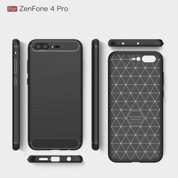 Pancerne Etui ERBORD Karbon do Asus Zenfone 4 Pro ZS551KL - Black